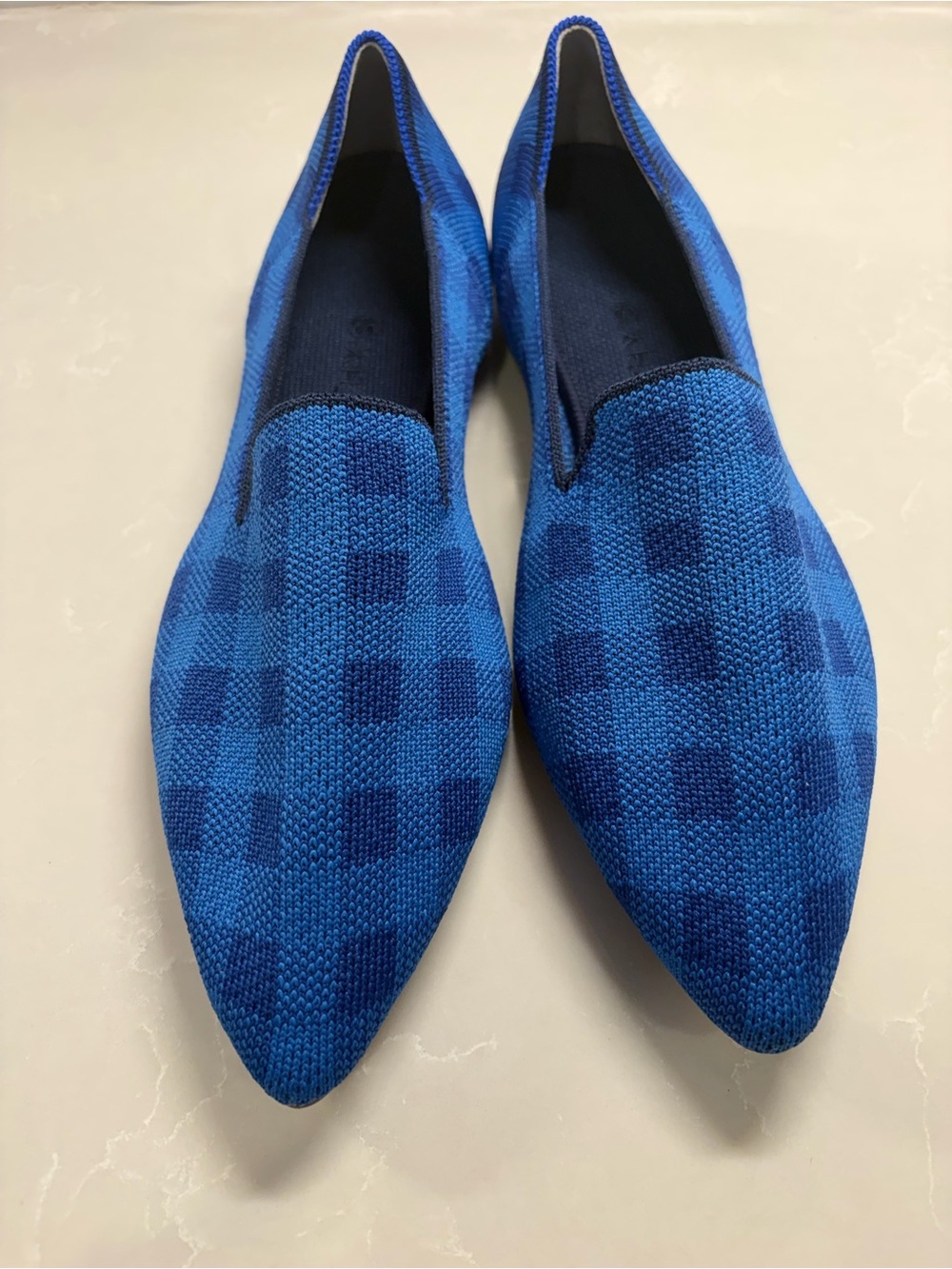Rothy’s Limited Edition Lazuli Gingham Pointed Loafers Size 8.5 NWOB Rare - Picture 4 of 7